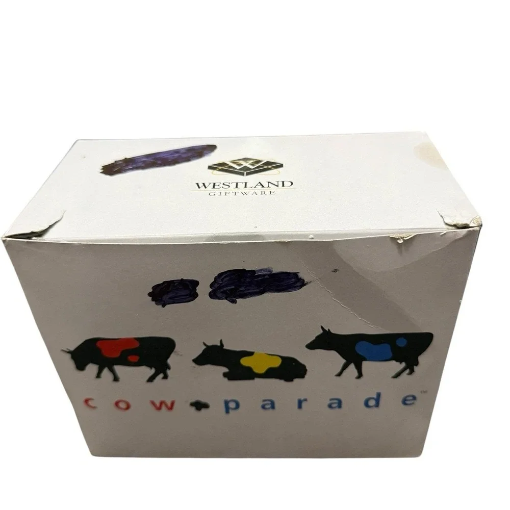 Westland Cow Parade Disco Cow 2001 Decorative figure #9134 w/Box & Tag